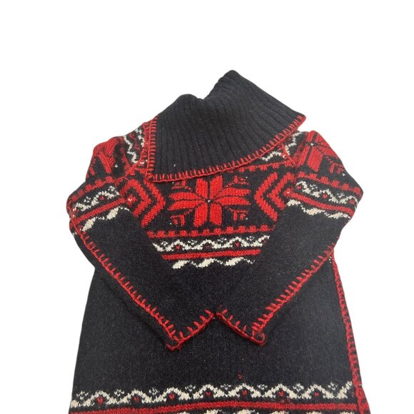 Vintage Ralph Lauren Wool Alpaca Cable Knit Cowl Neck Sweater Sz L Nordic - Picture 2 of 6